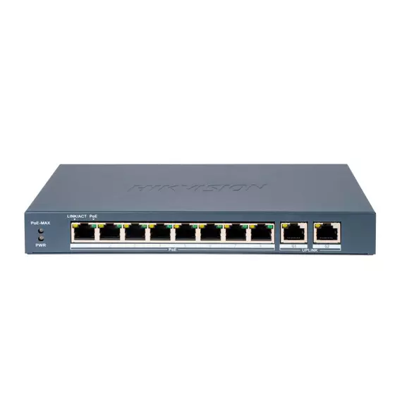 Коммутатор сетевой PoE HIKVISION DS-3E1310P-EI 2xUpLink 1Gb/s, 8xPoE 100Mb/s