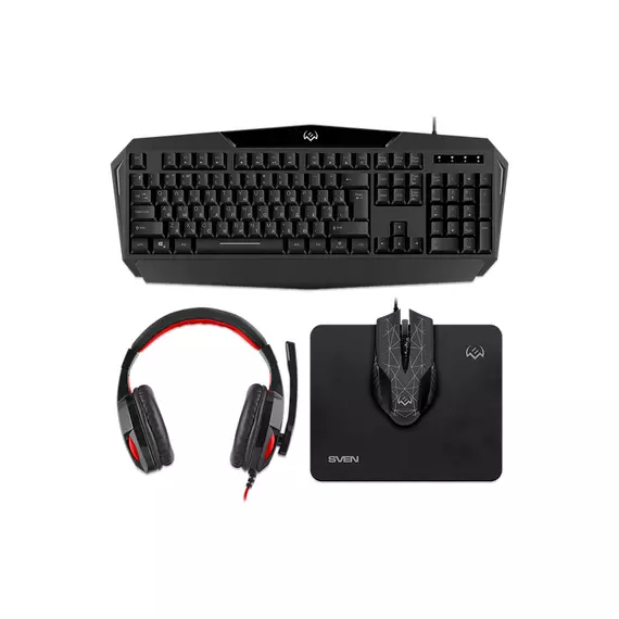 Клавиатура+мышь+коврик+наушники SVEN GS-4300 черный