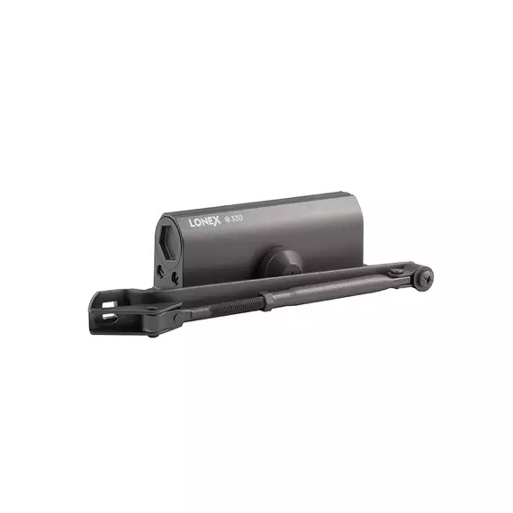 Доводчик НОРА-М 330 LONEX (50-120 кг) морозостойкий, графит
