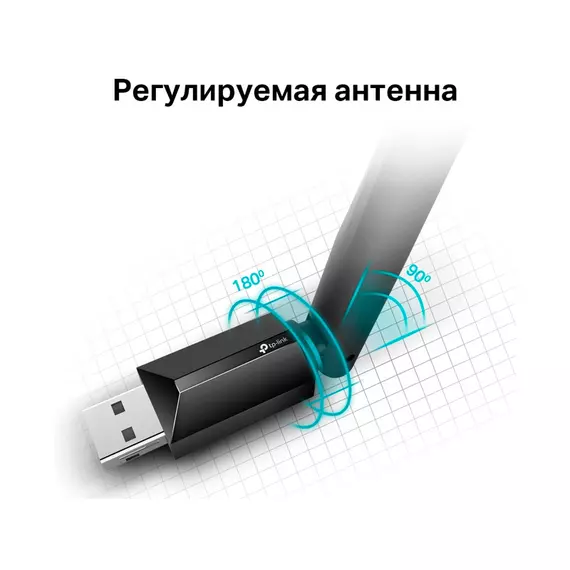 Адаптер Wi-Fi USB TP-LINK Archer T2U Plus AC600 433Mbps 5GHz 200Mb/s 2.4GHz