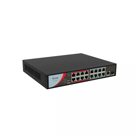 Коммутатор сетевой HiLook PoE NS-0318P-130(B) 1xUpLink 1Gb/s, 1xSFP 1Gb/s, 16xPoE 100Mb/s