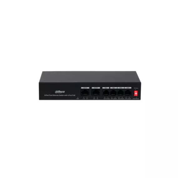Коммутатор сетевой PoE DAHUA DH-S3006-4ET-36 2xUpLink 100Mb/s, 4xPoE 100Mb/s