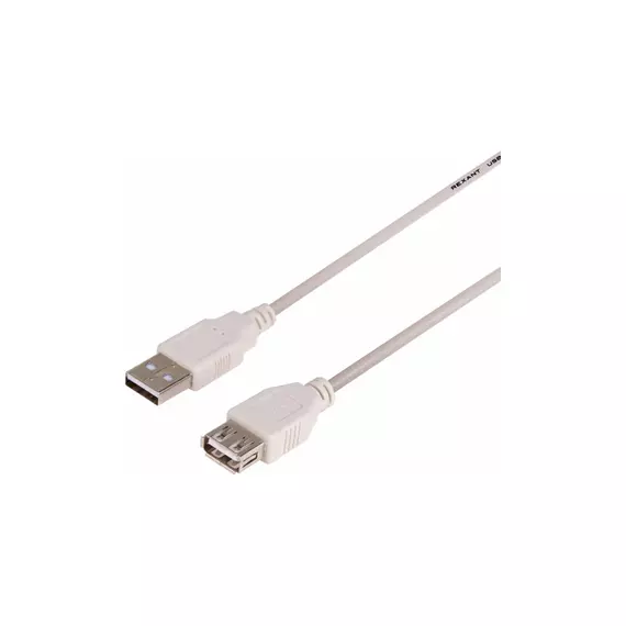 REXANT USB-A(male)штекер -USB-A(female) гнездо, 1.8м, белый (РЕ пакет) 18-1114