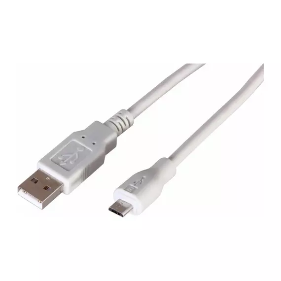 REXANT USB-microUSB (РЕ пакет), 1,8м, белый 18-1164