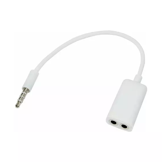 Аудиоразветвитель штекер REXANT 3.5x2мм, белый 18-1102