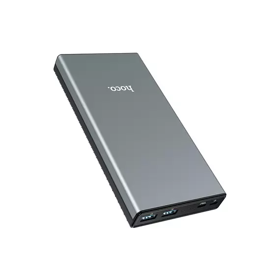 Портативное зарядное устройство HOCO B39 Magic Stone 30000mAh, Power Bank, серый метал