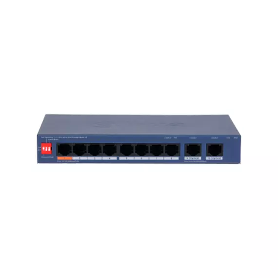 Коммутатор сетевой PoE DAHUA DH-CS4010-8ET2GT-60 2xUpLink 1Gb/s, 8xPoE 100Mb/s