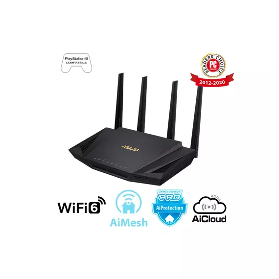 Роутер Wi-Fi ASUS RT-AX58U AX3000 4xLAN 1Gb/s