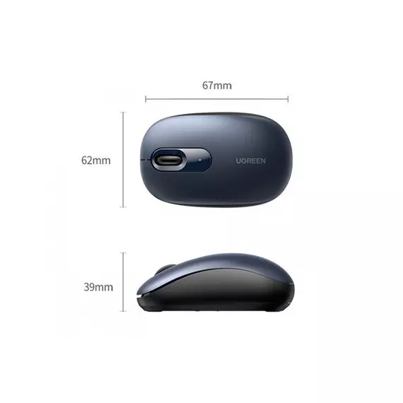 Мышь беспроводная UGREEN MU105 USB dark blue