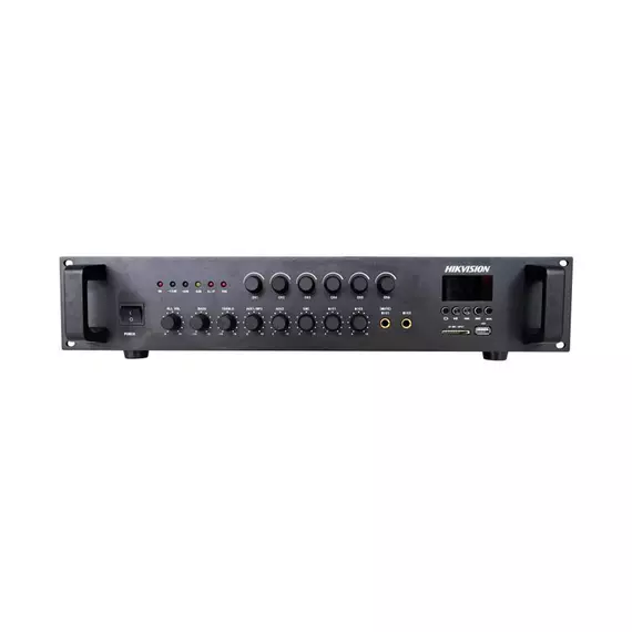 Усилитель для фоновой музыки HIKVISION DS-QAE0A240G1-VB6 (BT. USB. AUX. 240W.6 zone)