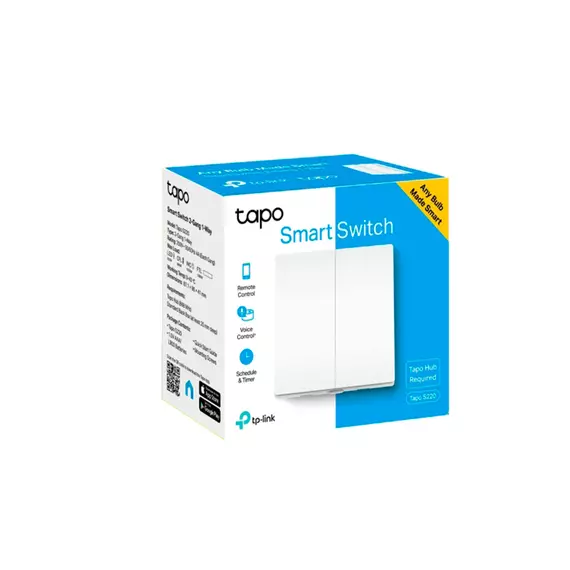 Умный 2 клавишный выключатель TP-Link Tapo S220