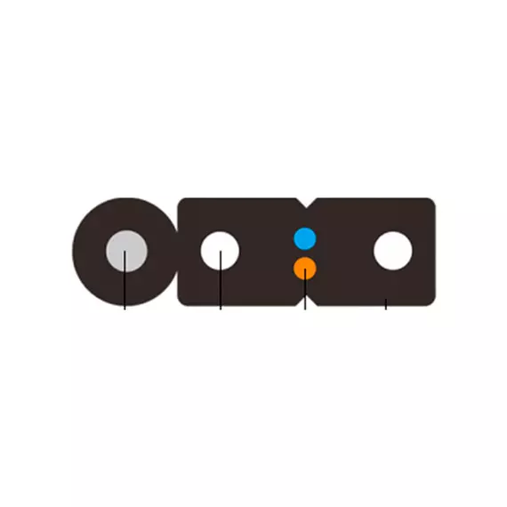 Оптический дроп кабель бабочка с несущим тросом GJYXFCH - 4-core 657A1 (бухта 1000 м)