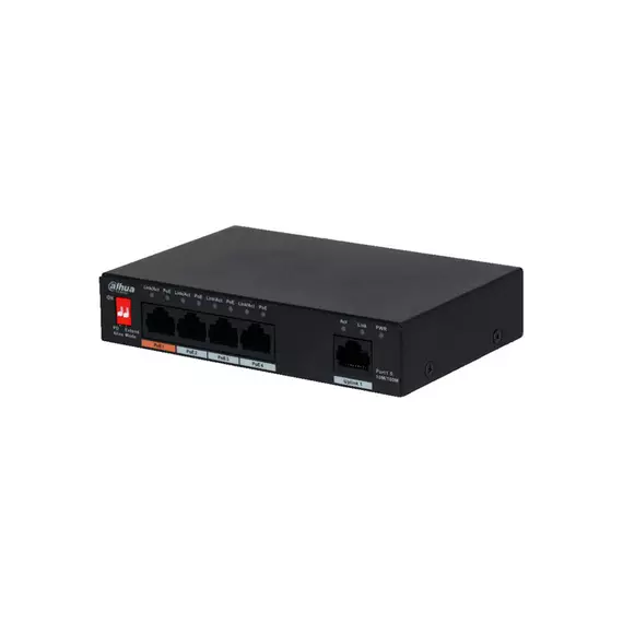Коммутатор сетевой PoE DAHUA DH-PFS3005-4ET-60 4xPoE 100Mb/s неуправляемый