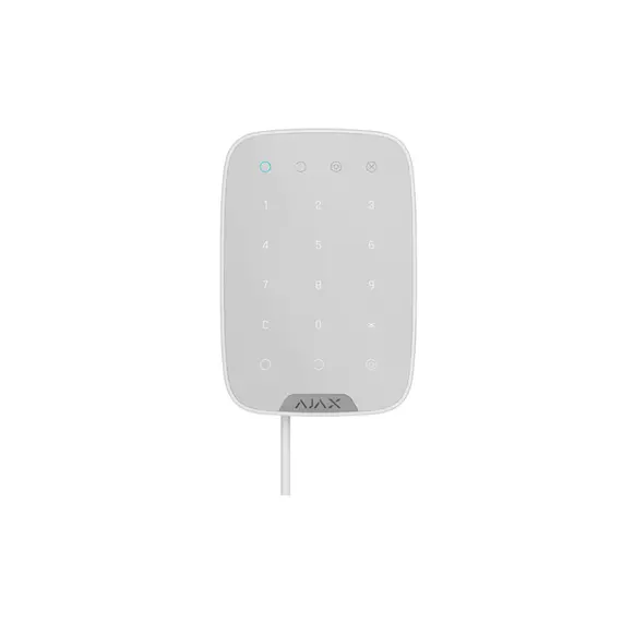 Проводная сенсорная клавиатура управления системой безопасности Ajax Keypad Fibra white
