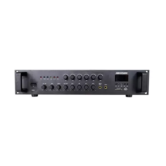 Усилитель для фоновой музыки HIKVISION DS-QAE0A120G1-VB6 (BT. USB. AUX. 120W.6 zone)