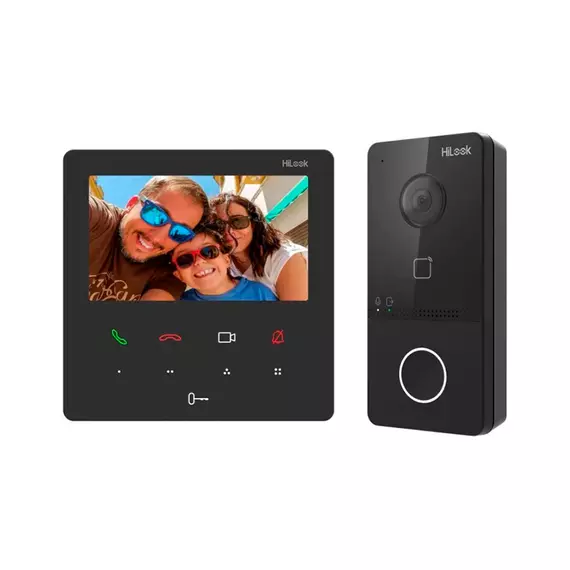 IP видеодомофон комплект HiLook VI-K46P "4.3" TFT LCD 1920 × 1080p PoE Wi-Fi Touch Hik-Connect P65