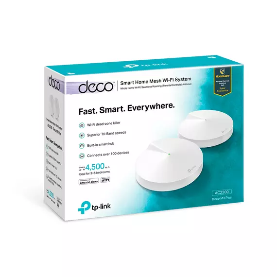 Mesh Wi-Fi система TP-LINK Deco M9 Plus(2-pack) AC2200 1xWAN/LAN 1Gb/s