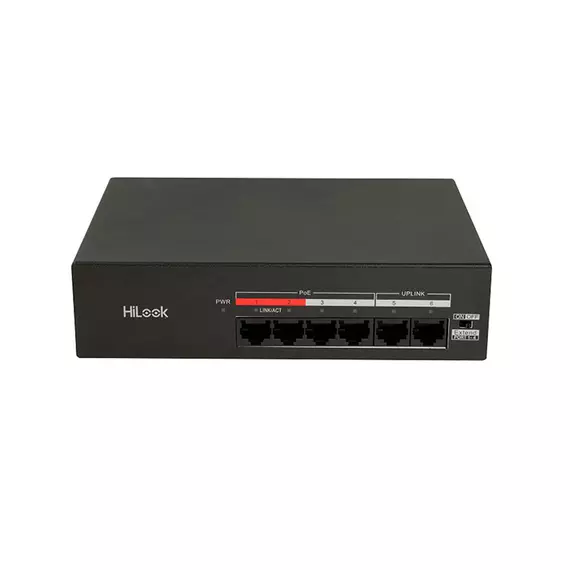 Коммутатор HiLook PoE NS-0106MP-35 4xPoE 100 Мбит/с PoE неуправляемый