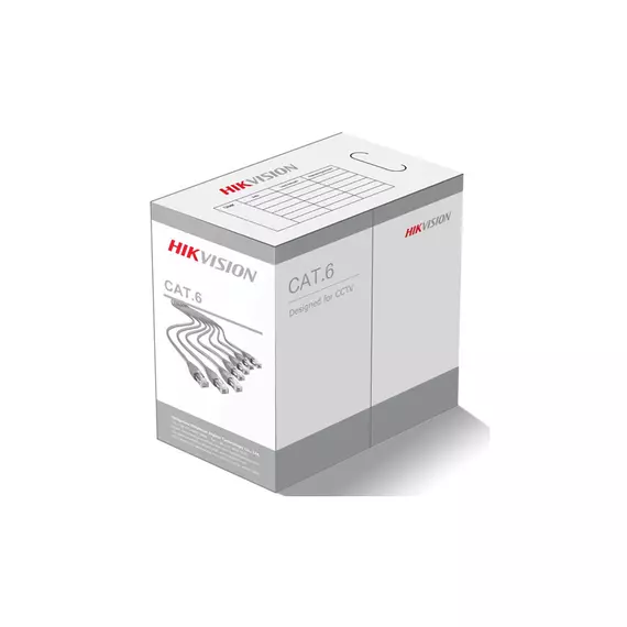 Кабель UTP CAT6 HIKVISION DS-1LN6UZC0 CAT-6 4x2x0.5 внутренний серый