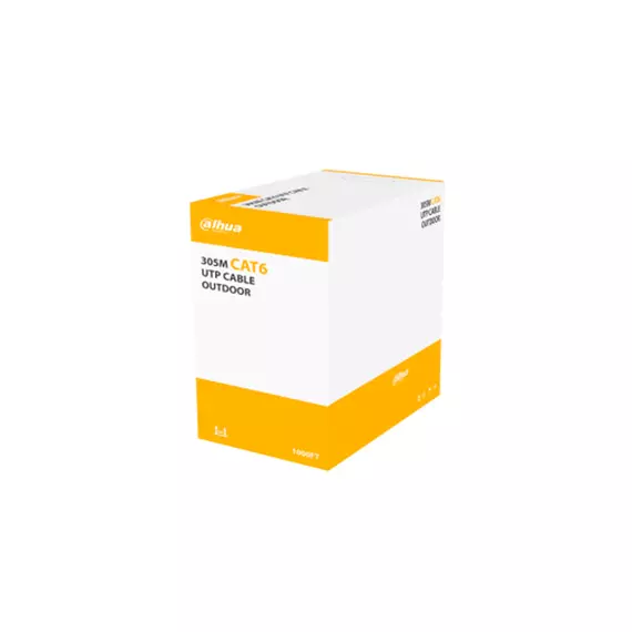 Кабель UTP уличный CAT6 DAHUA DH-PFM922-6UN (305m,4х2х0.57 CCA 23AWG, PE) черный