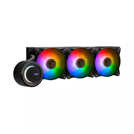 CPU Water Cooler MSI MAG CORELIQUID E360, LGA1150/1151/1155/1156/1200/1700/AM5/AM4, pump 3000RPM, 3*120 mm FAN, TDP 325-350W