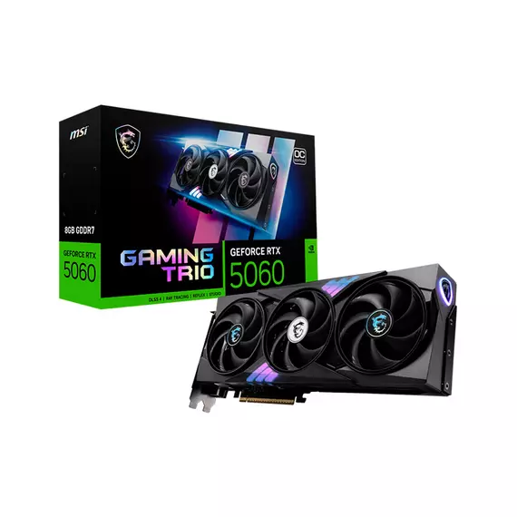 Видеокарта MSI GeForce RTX 5060 8G GAMING TRIO OC PCI-E 5.0