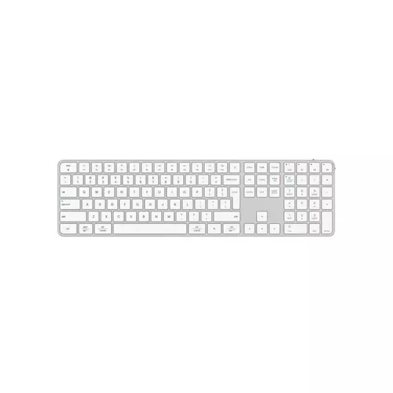 Клавиатура Meetion K230MW White (109кл, английская/русская раскладка, Bluetooth+радиоканал, кабель USB Type-C - USB Type-A) Silver white