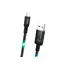 HOCO U63 Spirit для передачи данных и зарядки USB-microUSB, LED подсветка активируется звуком, 2.4А, 1.2м, черный